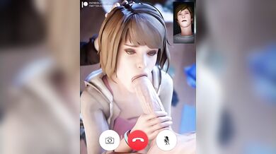 Life is strange when Max Caulfield give hot blowjobs in the bathroom stall during a class trip to Blackwell Academy