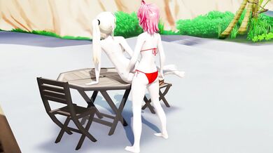 Watch as Futanari sex on the beach with Ecchy1994!
