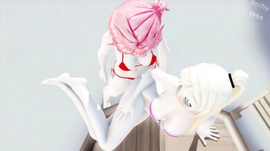 Watch as Futanari sex on the beach with Ecchy1994!