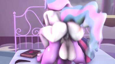 The Futa Celestia is ready to take on her student Twilight Sparkle in an intense and steamy lesbian encounter with the help of Futa Black JrXIII