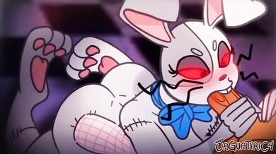 Watch Vanny the cute furry bunny get in a security breach with Jaguatiric4 in this hentai PORN video!