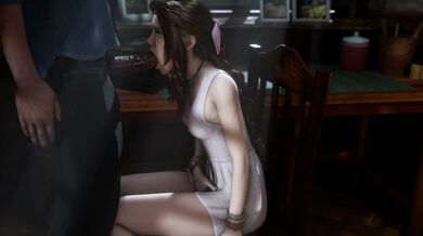 Aerith Sitting Blowjob [Blacked][Pewposterous]