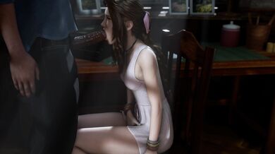 Aerith Sitting Blowjob [Blacked][Pewposterous]