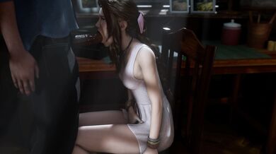Aerith Sitting Blowjob [Blacked][Pewposterous]