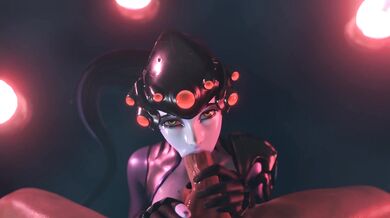 Watch as Darellas takes on the role of Widowmaker in a steamy Blowjob Scene 2