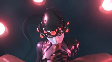 Watch as Darellas takes on the role of Widowmaker in a steamy Blowjob Scene 2