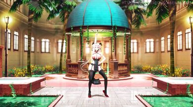 Sexy Aegis dancing with her 90FPS pop! dance moves, steaming up the screen in Tenet porn video