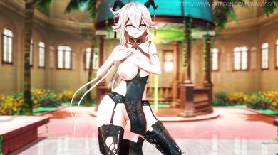 Sexy Aegis dancing with her 90FPS pop! dance moves, steaming up the screen in Tenet porn video