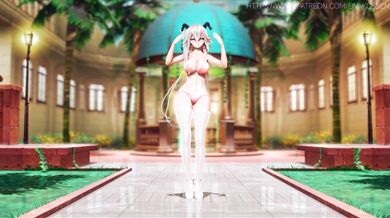 Sexy Aegis dancing with her 90FPS pop! dance moves, steaming up the screen in Tenet porn video