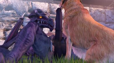 The Naughty Labrador Gives Ridley a Lickjob in the Back Alley!