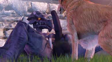 The Naughty Labrador Gives Ridley a Lickjob in the Back Alley!