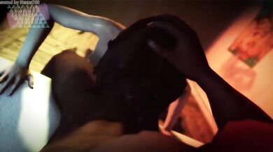 This is a hentai porn scene where Elizabeth is for*ced at gunpoint by some Windfall gangsters to perform sexual acts on them against her will