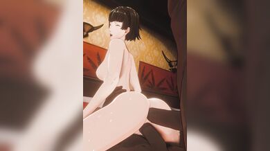 Makoto Niijima gets double penetrated by a big black cock
