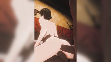 Makoto Niijima gets double penetrated by a big black cock