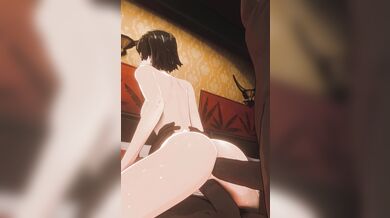 Makoto Niijima gets double penetrated by a big black cock