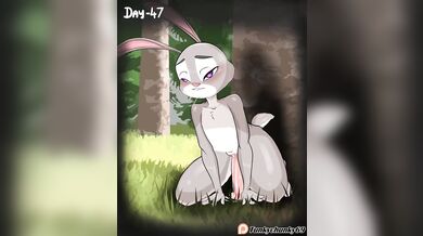 Judy Hopps, the bunny cop from Zootopia, on day 47 of her adventure with Tunkychunky69