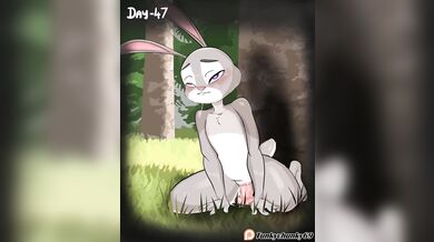 Judy Hopps, the bunny cop from Zootopia, on day 47 of her adventure with Tunkychunky69