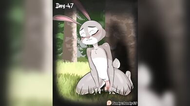 Judy Hopps, the bunny cop from Zootopia, on day 47 of her adventure with Tunkychunky69