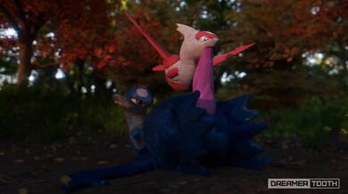 A sexy dragon Pokemon named DreamerTooth takes on a hot and messy deepthroat challenge!