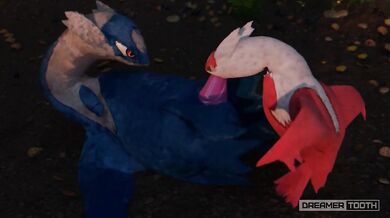 A sexy dragon Pokemon named DreamerTooth takes on a hot and messy deepthroat challenge!