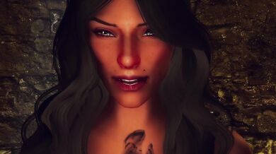 A group of Skyrim bandits engage in a gangbang with the bard, who uses her skills to turn the experience into a musical masterpiece