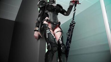 In this virtual reality fight, two bionic warriors battle it out for dominance in a futuristic arena