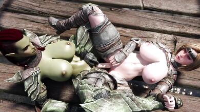 Lustful Legends of the North: Orc-human Hybrid Lesbian Warrior Sexcapades part 2