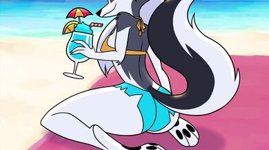 Tangelo and Summer share a sweet, sensual moment as they explore each others bodies on the beach during the warm summer months