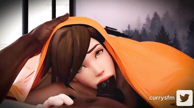 Woah, it seems like Tracer is trying to wake up Doomfist through some sexy roleplay Will she succeed?