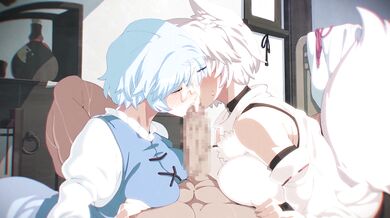 Watch this hot video where two girls lick and suck a guys glans until he shoots his load on their faces