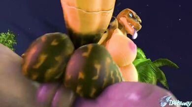 Watch this hot human f*ck the reptilian girl in ways youve never seen before! Starring DahSharky