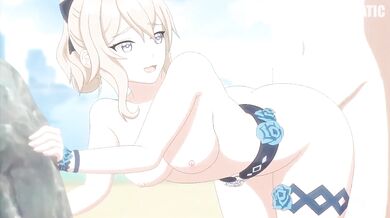 Sexy Aether seduces Jean at the beach and creampies her with his massive cock until she can no longer hold back her moans of pleasure