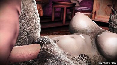 Watch the intense and satisfying moment when a young girl gets fucked on the ground in her nurse outfit by three horny men!