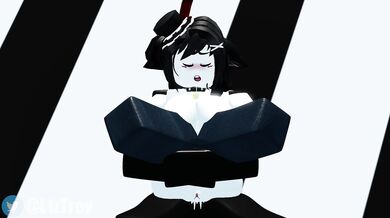 The sexy cartoon boy Liz and her hot adventures in the Roblox world