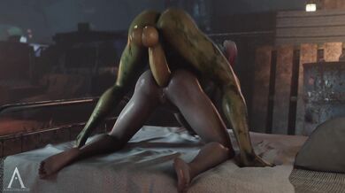 Harley Quinn and Poison Ivy doggy style in Amazonium