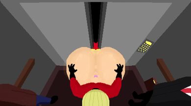 Watch as [4K] Elastigirl gets stuck in an automatic door and struggles to escape from it!