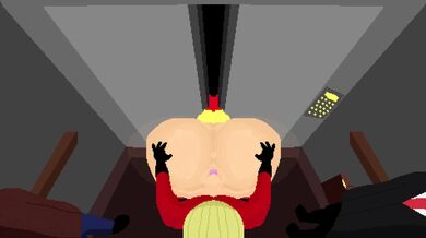 Watch as [4K] Elastigirl gets stuck in an automatic door and struggles to escape from it!