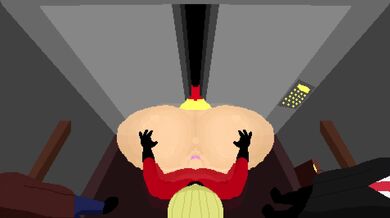 Watch as [4K] Elastigirl gets stuck in an automatic door and struggles to escape from it!