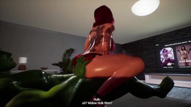 Mighty Hulk: Smashing Black Widows Sexual Inhibitions!