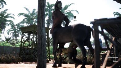 The Centaurs Carnal Instinct Fucks the Female Lizard in a Hentai Porn Scene