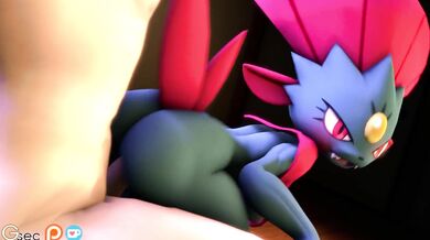 Watch as the sleek and dangerous Weavile gets taken by two rough and ready men in this intense, thrilling porn scene!