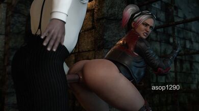 Harley gets double penetrated in her loan refinance office, and she loves it!