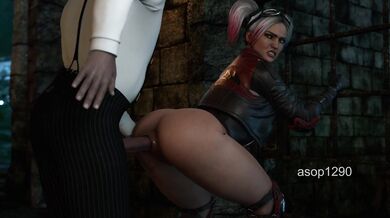 Harley gets double penetrated in her loan refinance office, and she loves it!