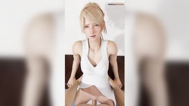 She lifts her dress and lets you in