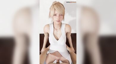 She lifts her dress and lets you in