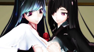 Two Masturbating Sisters and Their Milky Adventure in the Forest