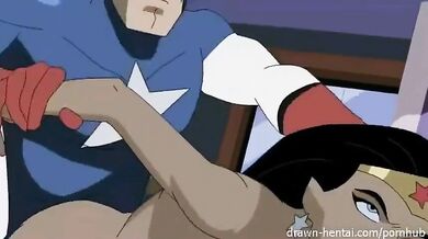 Captain Americas Biggest Fan Becomes a Wonder Woman Hentai Drawing