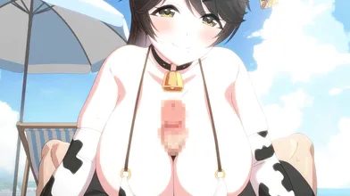 Watch in 4k quality as Yume Yamaha strips out of her bikini and gives a titfuck to Totoro on the bed
