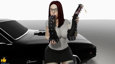 Watch Black Widow ride the horsecock of a man with nipples like dicks, in this hentai PORN video!