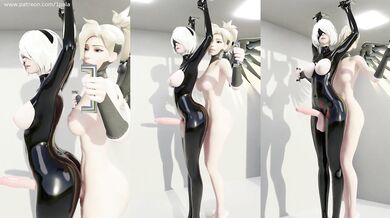 B02 and Mercy, holey wall with palm, a 1-mans pleasure